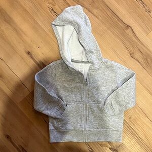 George Light Gray Kids Zip-Up Hooded Sweatshirt